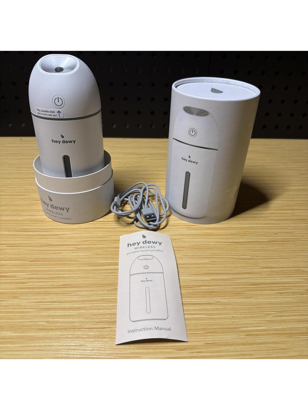Hey Dewy Wireless Portable Facial Humidifier in Pearl White *
